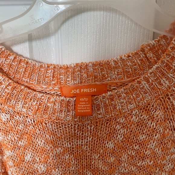 Space dye orange and white knit sweater | Joe Fresh - Picture 3 of 3